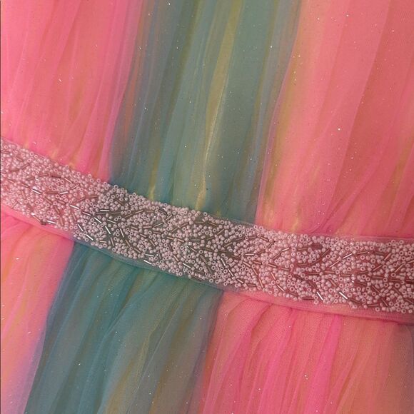 Colorful Kids Rainbow Indian princess style Dress NWOT - Picture 7 of 7